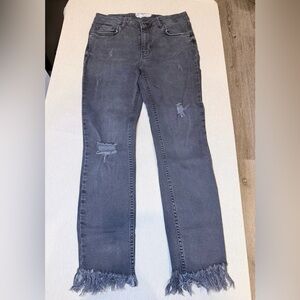 Free People Charcoal Skinny Jeans